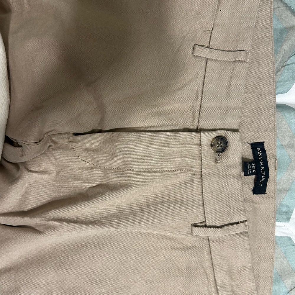 Banana Republic Tan Chinos Classic Straight-Leg